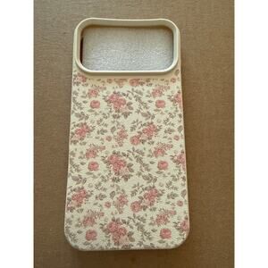 NWT iPhone 17 Pro Max Snap On Case Floral Beige And Pink